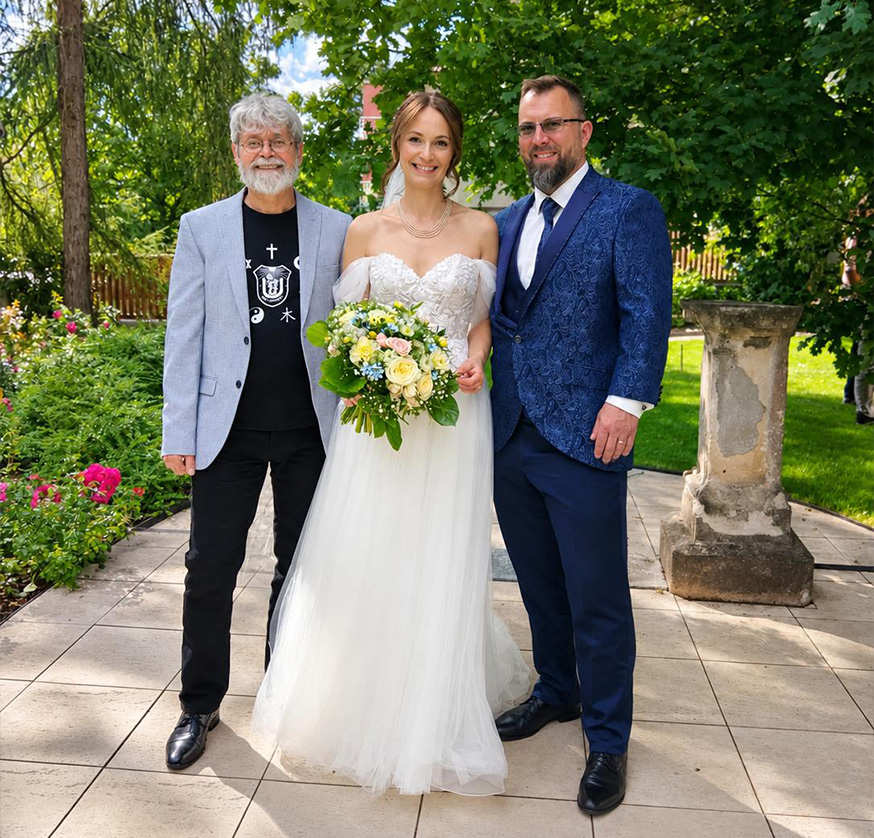 Svatební obřad konaný unitářským duchovním